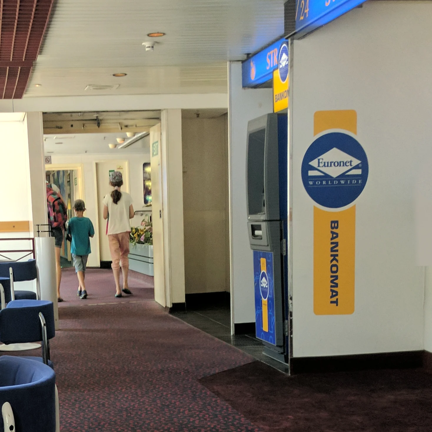 An atm on a croatia ferry