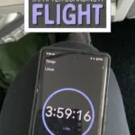 3 things you should do after boarding a flight text on image of a phone timer