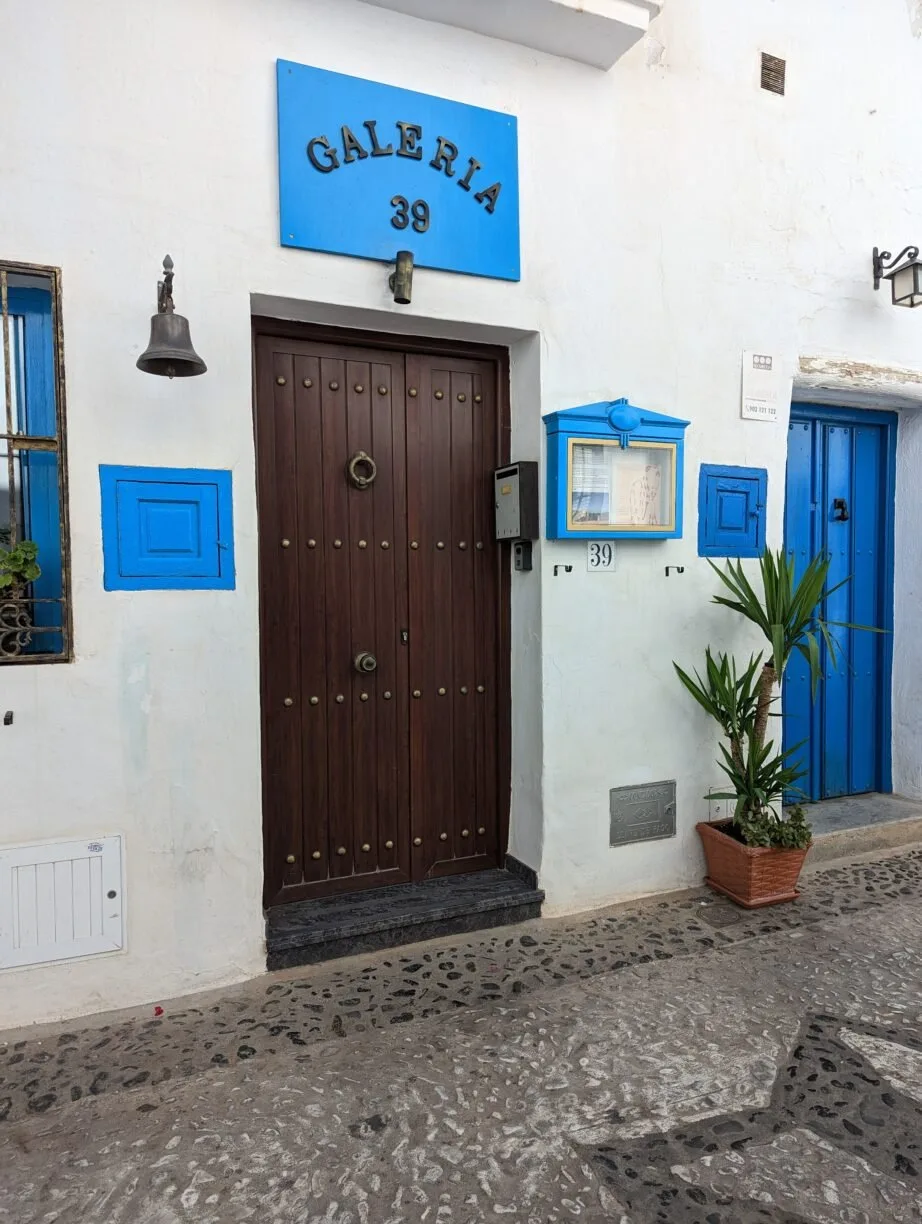 The door to an airbnb apartment in frigiliana spain