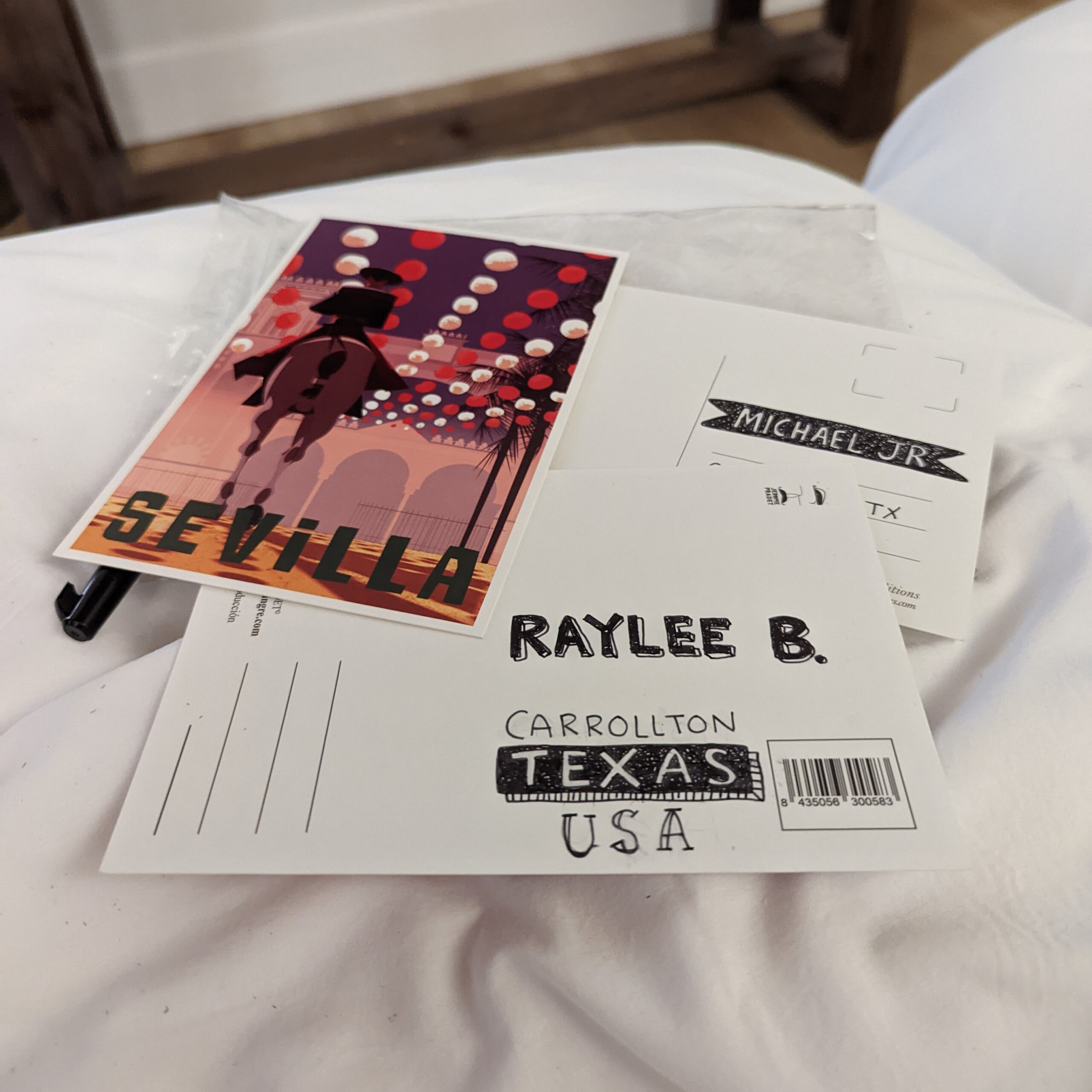Wb sending postcards during travel example drawing scaled
