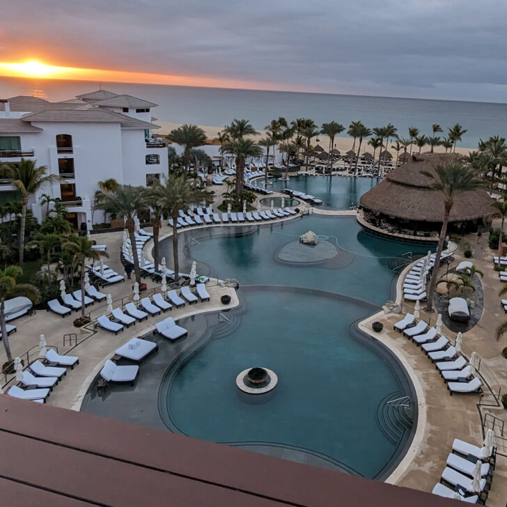 The Cabo Azul resort at dawn.