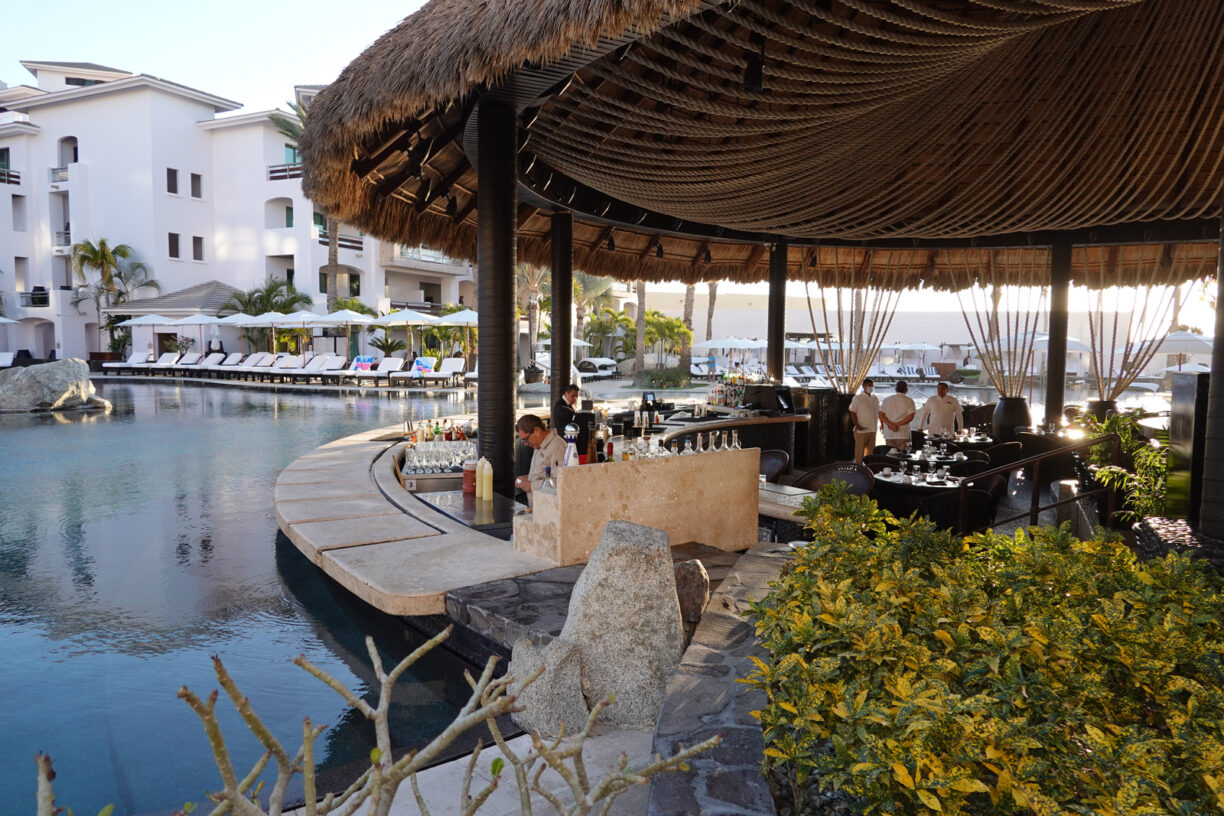 Swim up bar at hilton's cabo azul resport