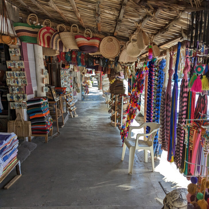 A tourist market in Mexico.