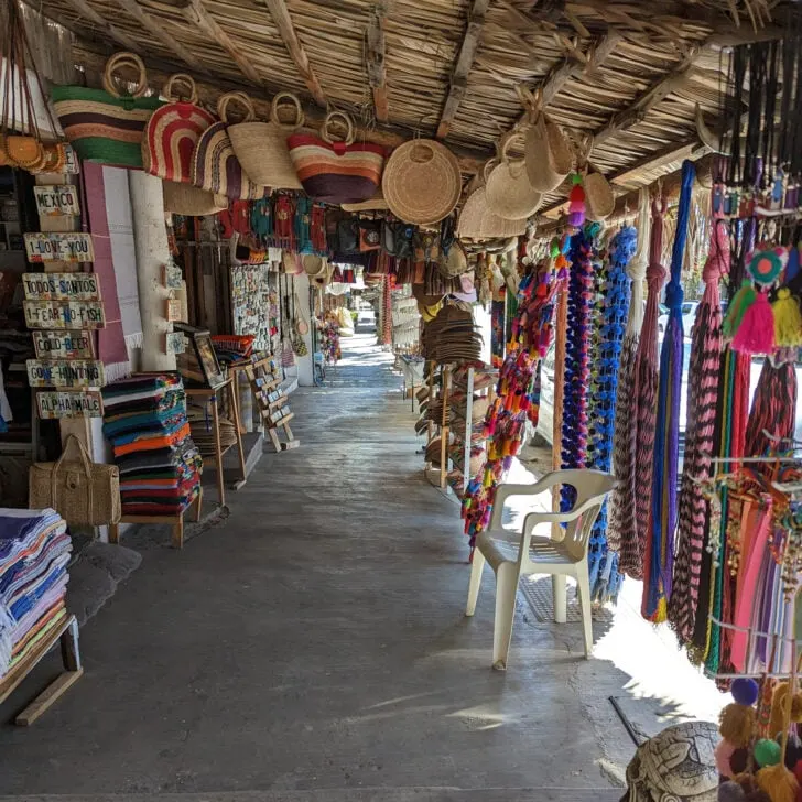 A tourist market in Mexico.