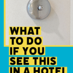 What the small silver round object in hotel room bathrooms is.