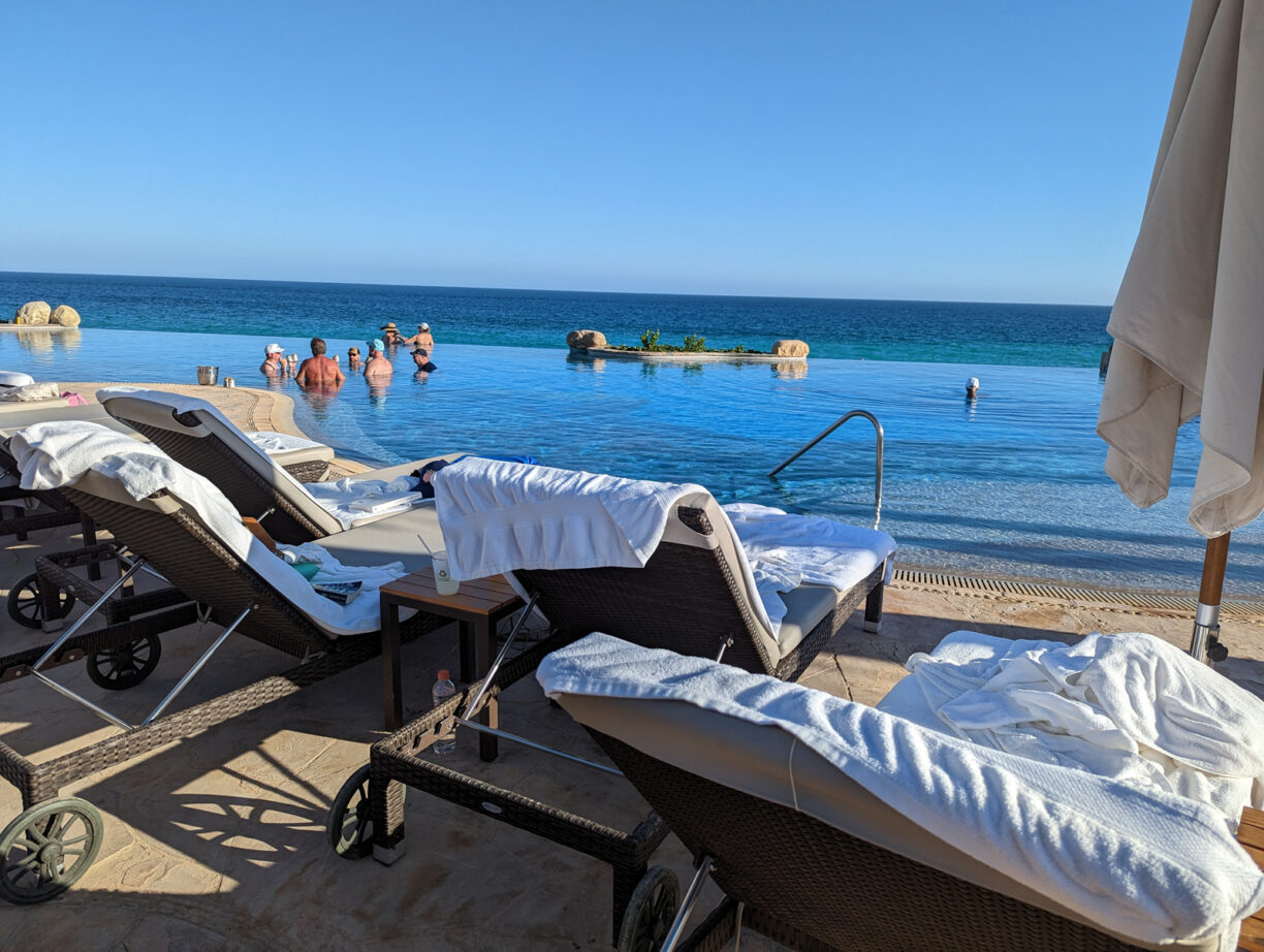 Infinity pool at villa la valencia.
