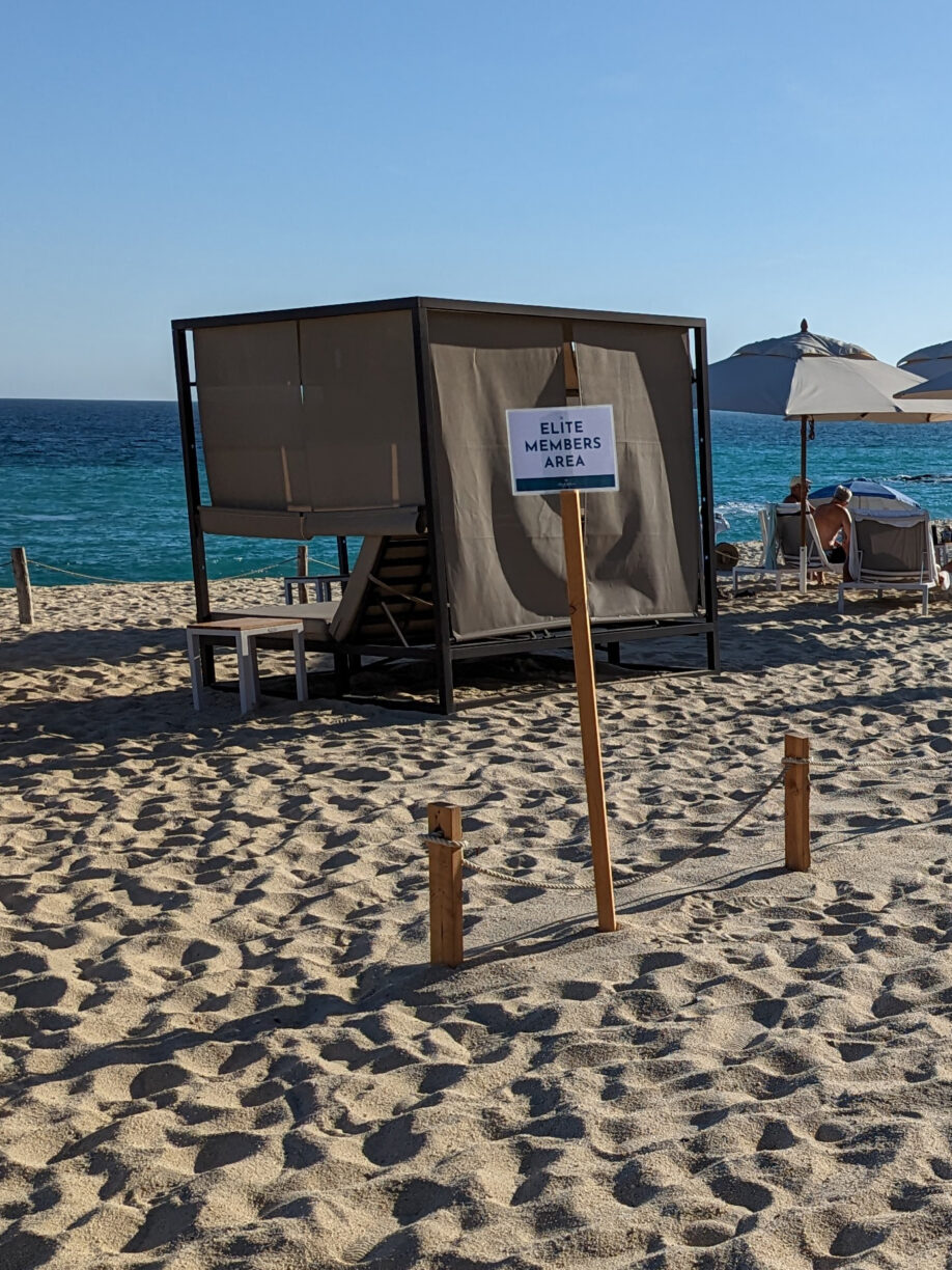 A fenced off area where resort guests aren't allowed at villa la valencia