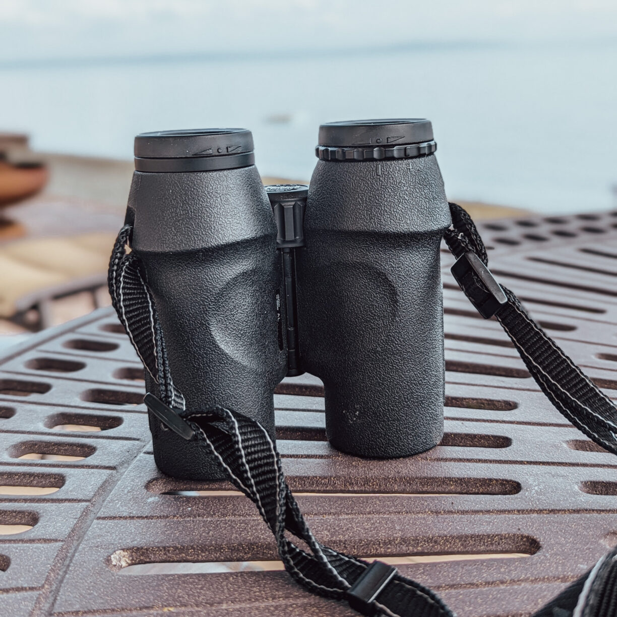 Binoculars on a beach in washington state.