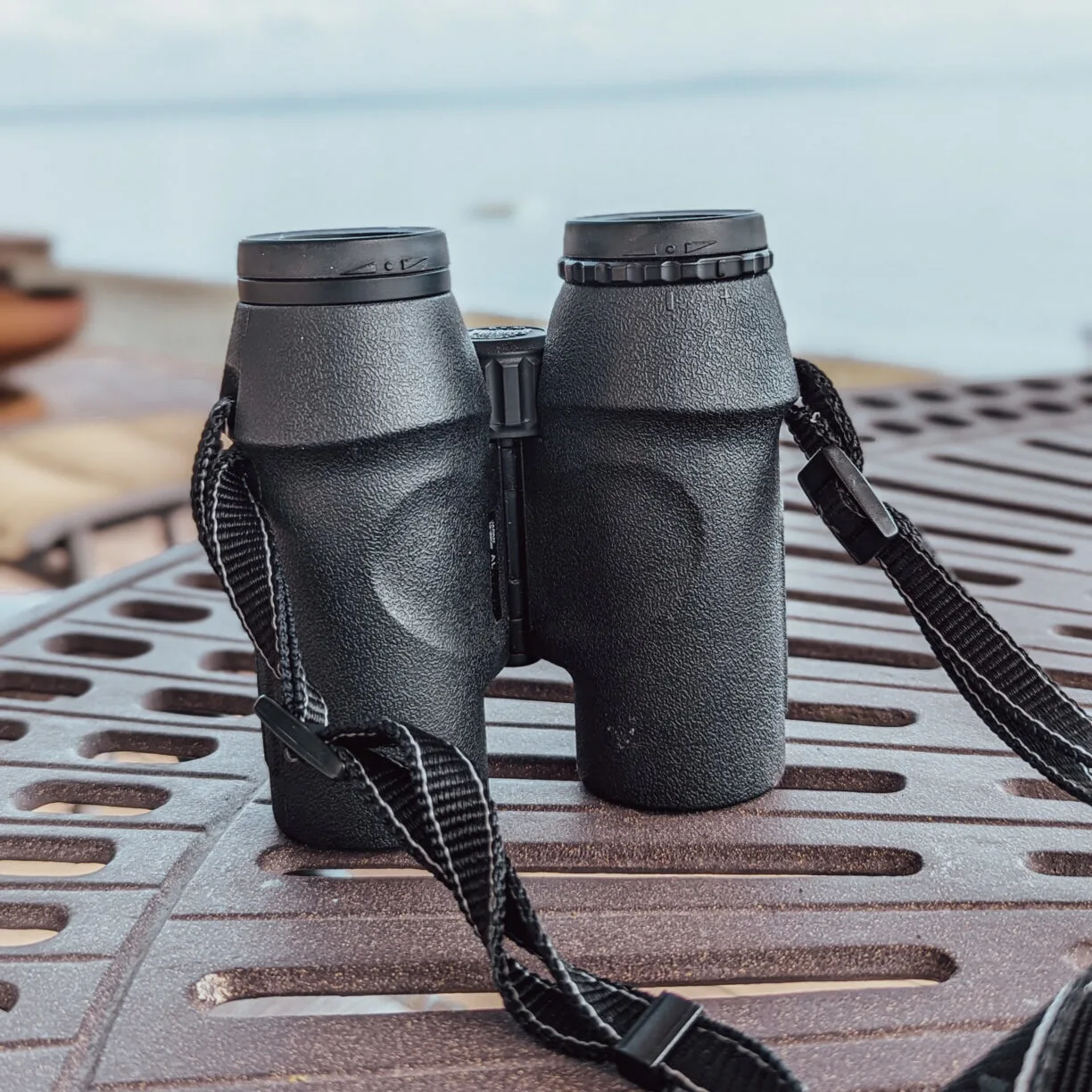 Binoculars on a beach in washington state.