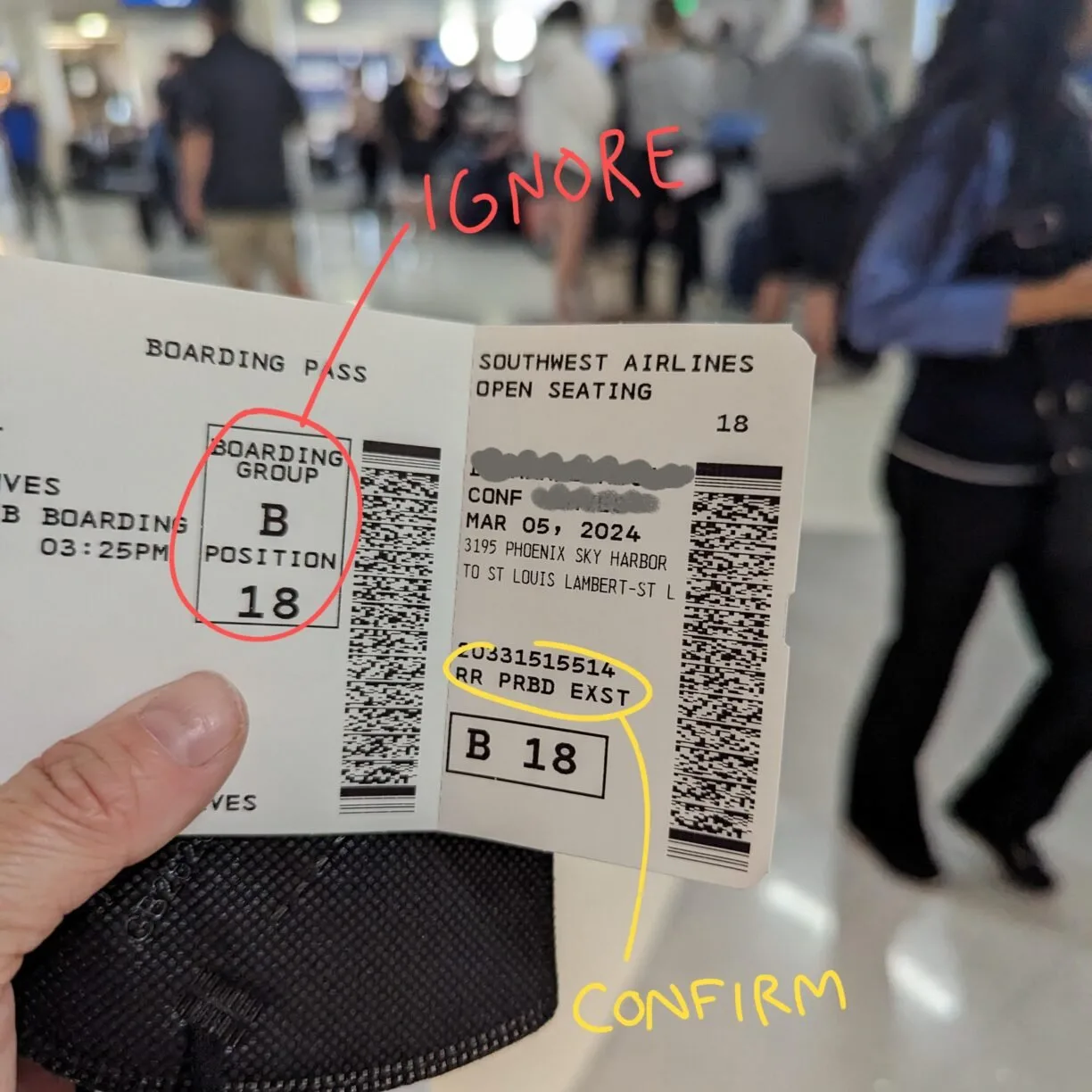 Wb 2024 southwest customer of size boarding pass