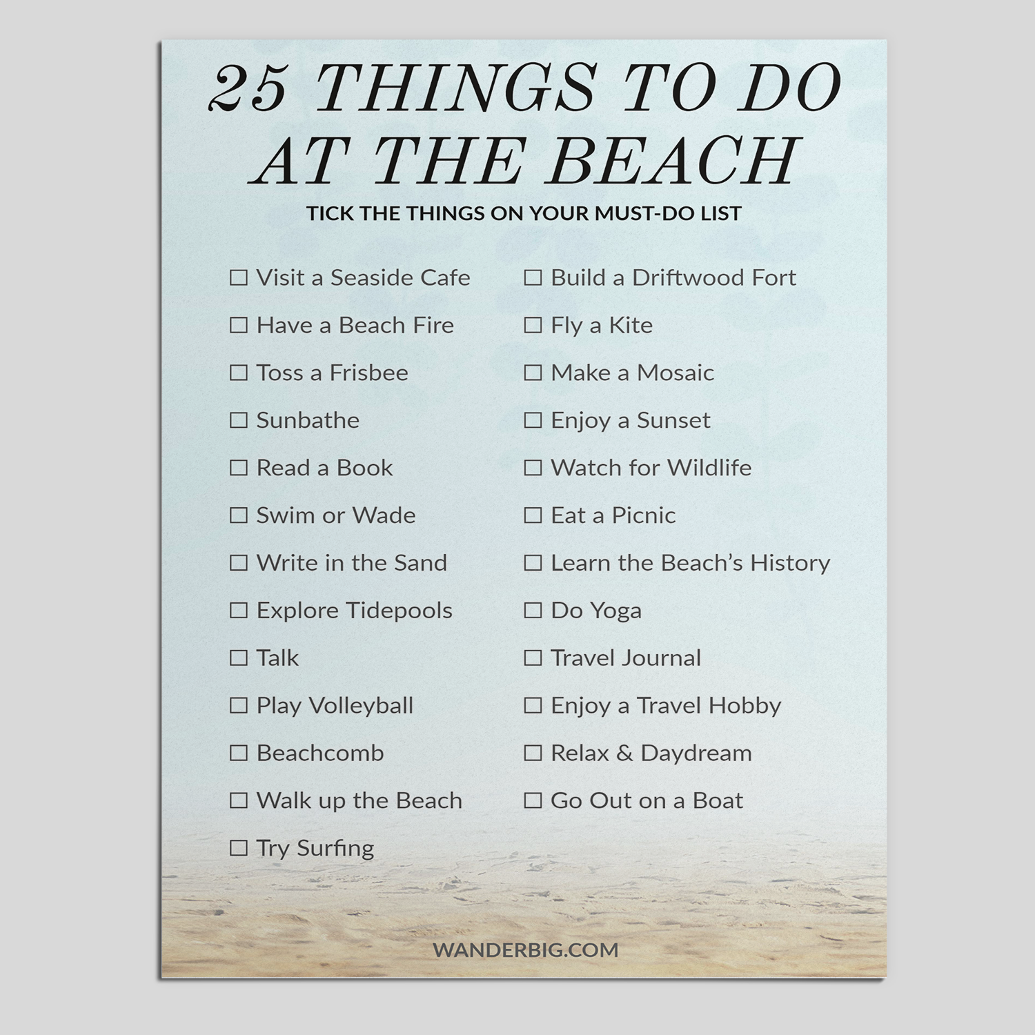 Wb beach things to do